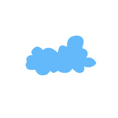 blue cloud vector element