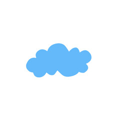 blue cloud vector element