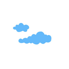 blue cloud vector element