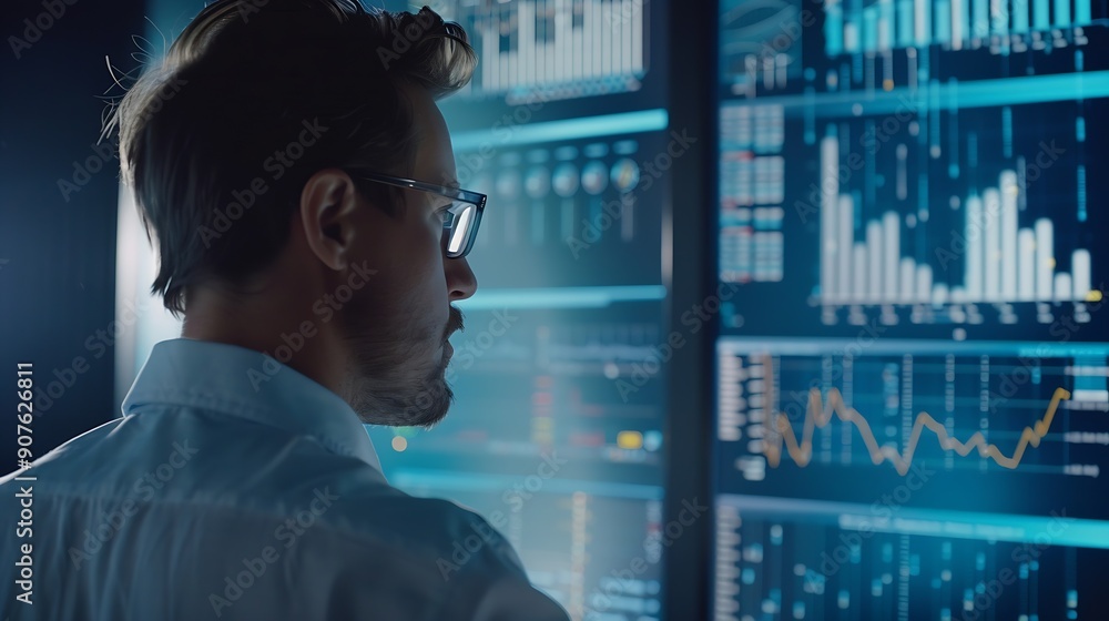 Poster Business data analyst using graphs metrics and KPIs to enhance organizational performance Implements financial operational sales and marketing strategies digital marketing trend : Generative AI