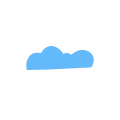 blue cloud vector element