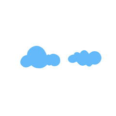 blue cloud vector element