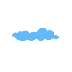 blue cloud vector element