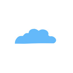 blue cloud vector element