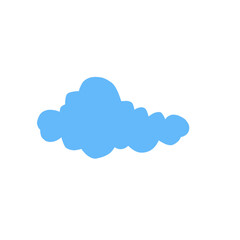 blue cloud vector element