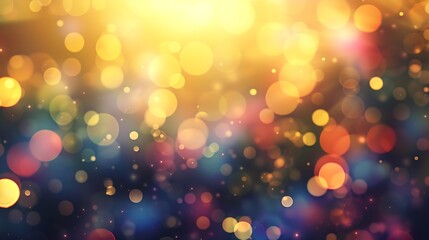 Abstract bokeh background of colorful glowing lights in soft focus in bright sunlight : Generative...