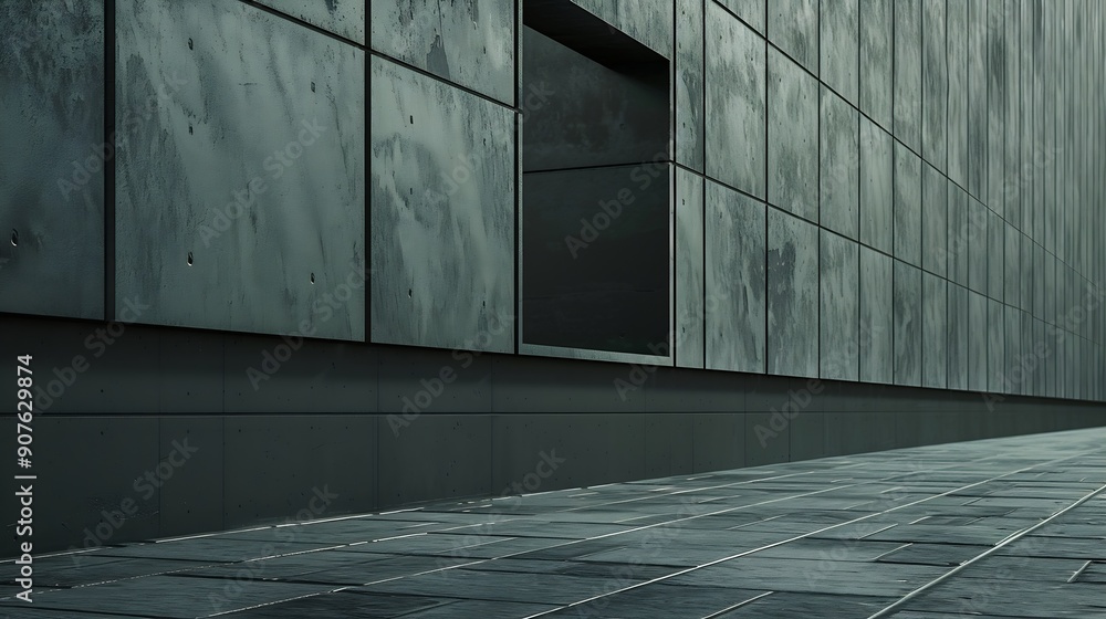 Aufkleber The exterior walls of the building are expressed very abstractly It also has a certain pattern We can only see part of the building : Generative AI