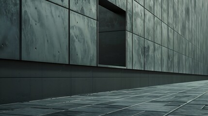 The exterior walls of the building are expressed very abstractly It also has a certain pattern We can only see part of the building : Generative AI