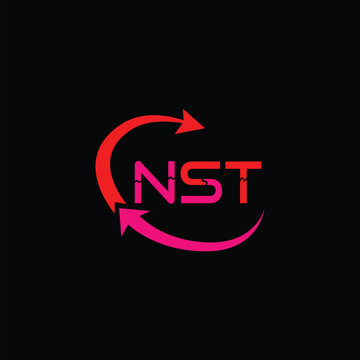 NST Letter Initial Logo Design Template Vector Illustration
