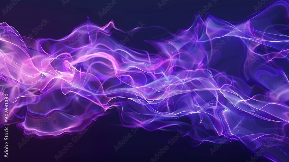 Poster abstract waves shape glowing in ultraviolet spectrum background for banner backdrop or texture for 3