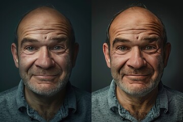 The man in the image is smiling and looking at the camera