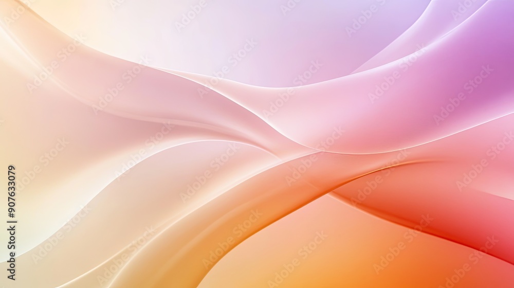 Aufkleber an elegant abstract background with soft pastel gradients, leaving enough copy space for text or adv