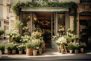 Obraz premium Architecture building flower plant.