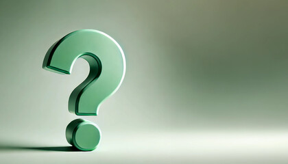 はてな　疑問符　アイコン　？　背景　緑　質問マーク シンプル ミニマリズム クール クリア モダン デザイン インスピレーション 思考 想像力 フラット 背景 光滑 表面 清潔 静か 問題解決 意味