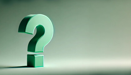 はてな　疑問符　アイコン　？　背景　緑　質問マーク シンプル ミニマリズム クール クリア モダン デザイン インスピレーション 思考 想像力 フラット 背景 光滑 表面 清潔 静か 問題解決 意味
