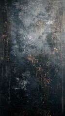 Aged Grunge Wall Texture, Black and Gray Colors, Suitable for Artistic and Industrial Use