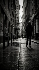 people walking in the city