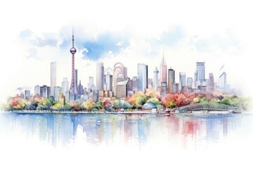 Obraz premium Landscape city architecture cityscape.