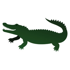 a Crocodile, alligator vector silhouette, 
