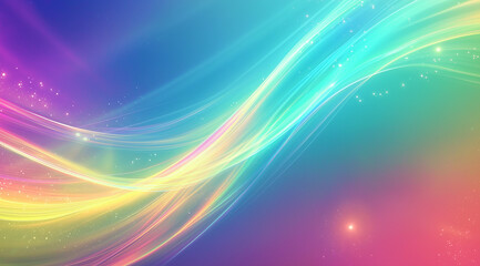 Obraz premium A beautiful gradient background with colorful light rays, light and shadow effects, and a soft tone of pastel