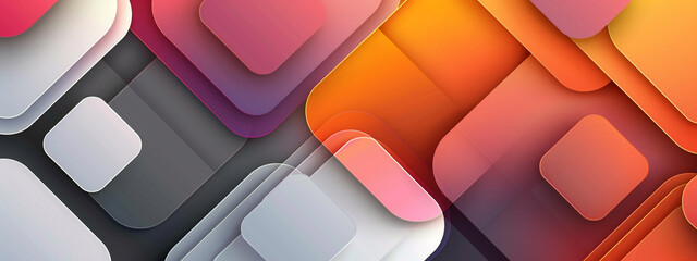 a very nice looking wall with some orange and grey squares on it's sides and a white and orange stripe on the bottom of the wall, Yellow orange red abstract background for design. Geometric shapes