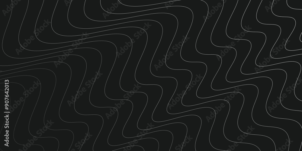Poster abstract dark background with wave stripe line. digital modern concept. vector illustration.