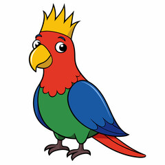 Australian King Parrot  art vector