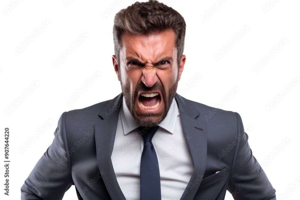 Canvas Prints shouting adult angry tie.