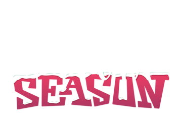 Winter Season Typography with Snow Accents on Transparent Background