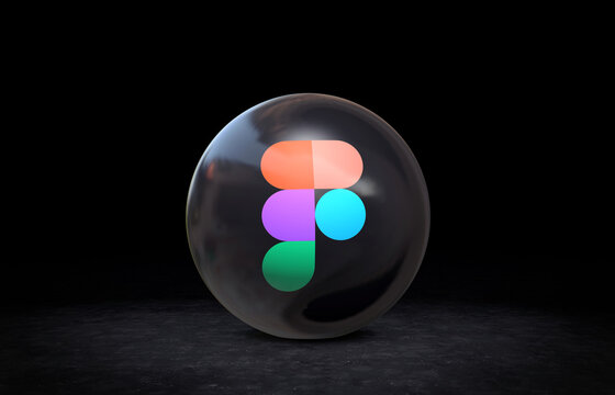Figma, Interface Design Tool - Social media 3D background design - visual design work.