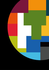 黒背景の、宇宙に浮かぶ地球の様に、多様性に満ち、カラフルでデコボコな特性の私