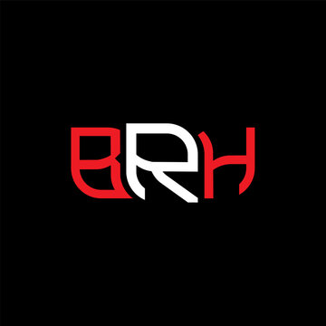 BRH logo design, BRH simple and modern logo. BRH luxurious alphabet design