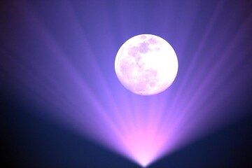 야간풍경, 보름달과 불빛