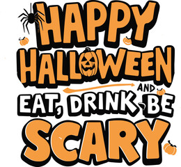 Halloween typography t-shirt design vector illustration
