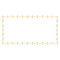 Golden art deco ornaments. antique decorative gold border, retro geometric ornamental frame and ornate golden corners. 