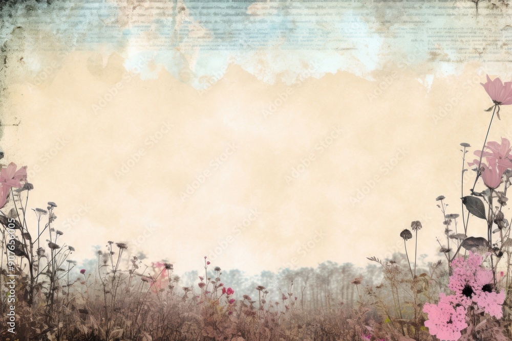 Poster Meadow backgrounds outdoors flower.