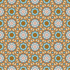 Seamless arabic geometric ornament based on traditional arabic art. Arabian tile.	
