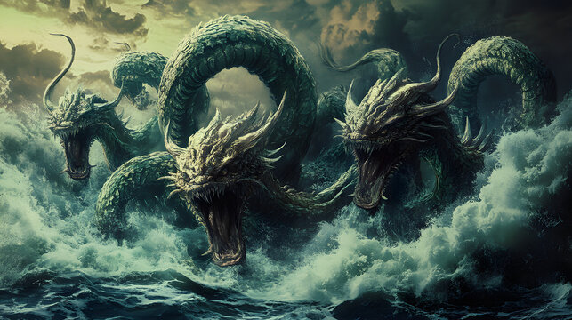 greek mythology hydra, the monster with regrowing heads