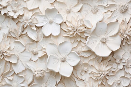 Flower white backgrounds pattern.