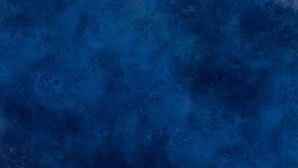 Blue grunge background. Dark navy blue background. Abstract watercolor background texture.