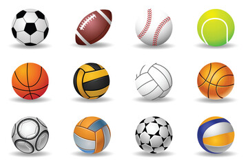 set of sports balls