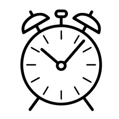 Alarm clock SVG vector transparent background PNG clipart