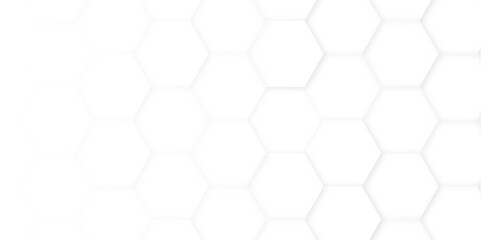 Hexagonal relief on a white wall. Vector art