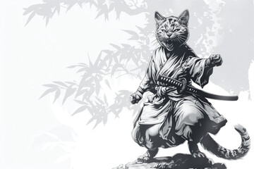 black and white illustration of a knight