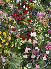 Flowers at funeral