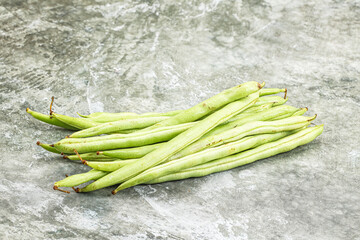 Raw fresh young green bean