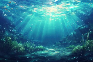 Fototapeta premium Nature underwater nature sea.