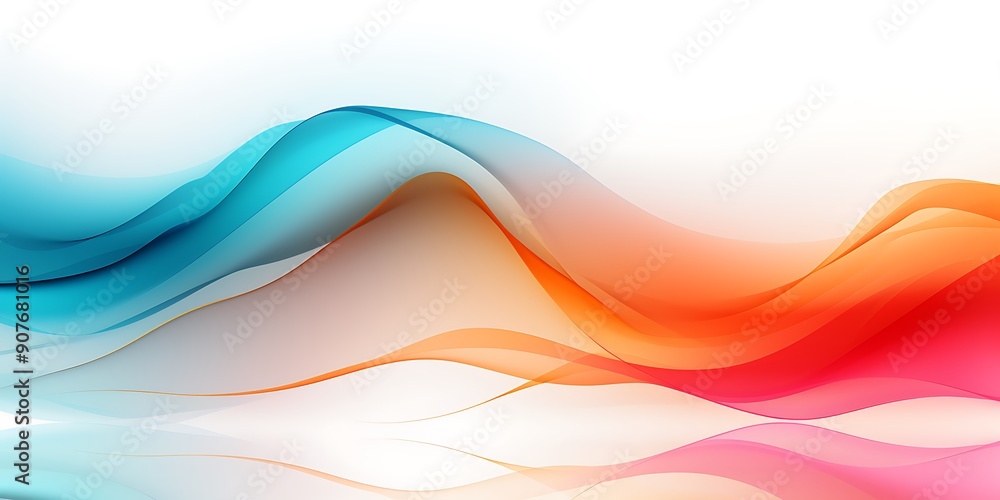 Poster simple vector banner with a white background with curved lines in a minimalistic design, high resolu