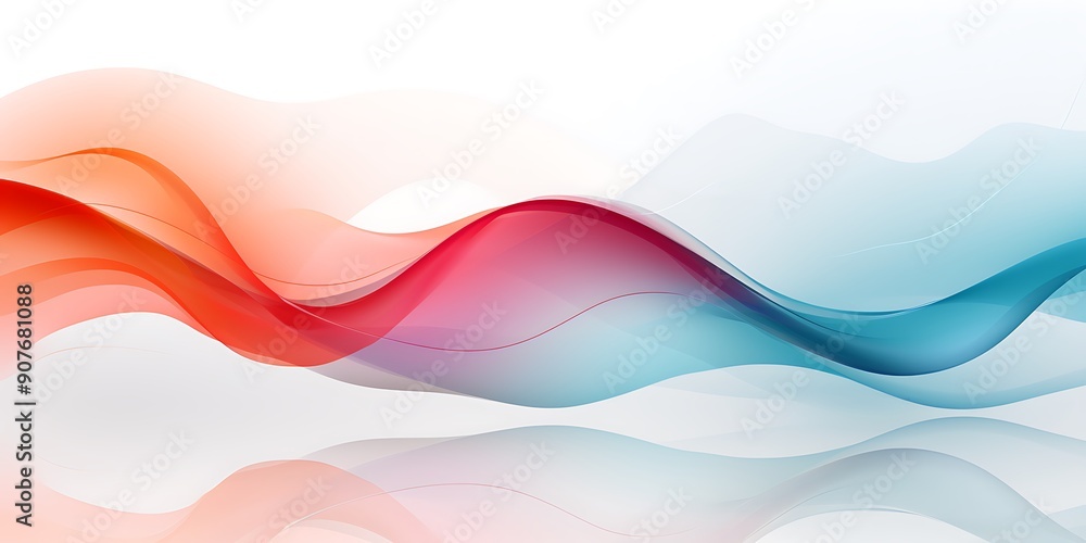 Poster simple vector banner with a white background with curved lines in a minimalistic design, high resolu