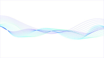 Abstract colorful blue, pink blend wave lines on a transparent background. Blue wave background. Futuristic technology and sound wave pattern.